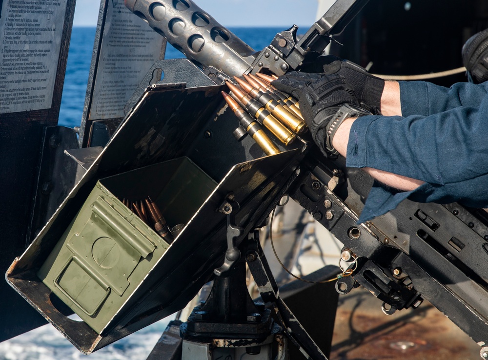 Sailors Aboard USS Ralph Johnson (DDG 114) Conduct Live-Fire Exercise