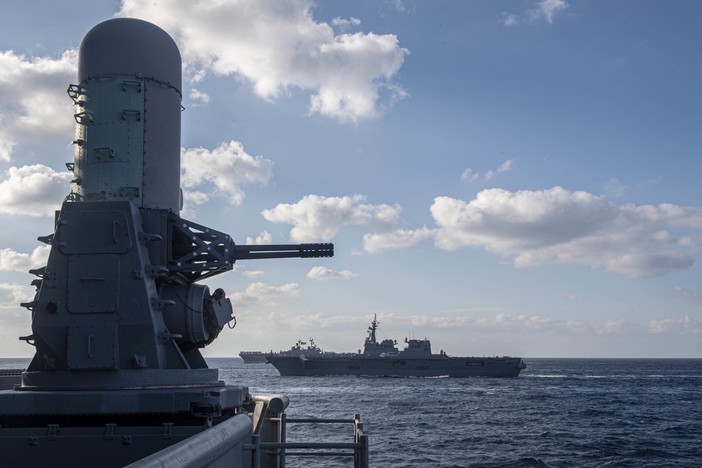 USS America (LHA 6) Conducts Formation Exercise With U.S. Pacific Fleet