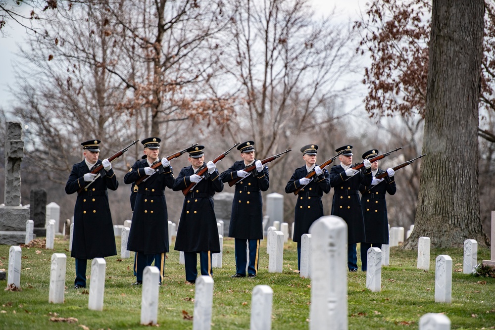 Military Funeral Honors with Funeral Escort are Conducted for U.S. Army Gen. Montgomery Meigs in Section 1