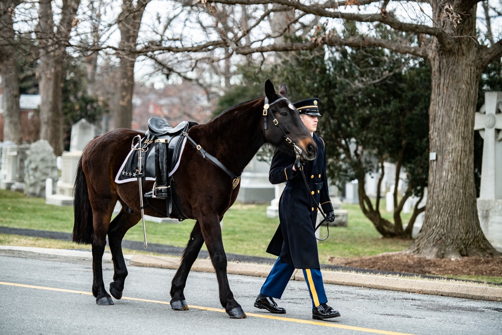 Military Funeral Honors with Funeral Escort are Conducted for U.S. Army Gen. Montgomery Meigs in Section 1