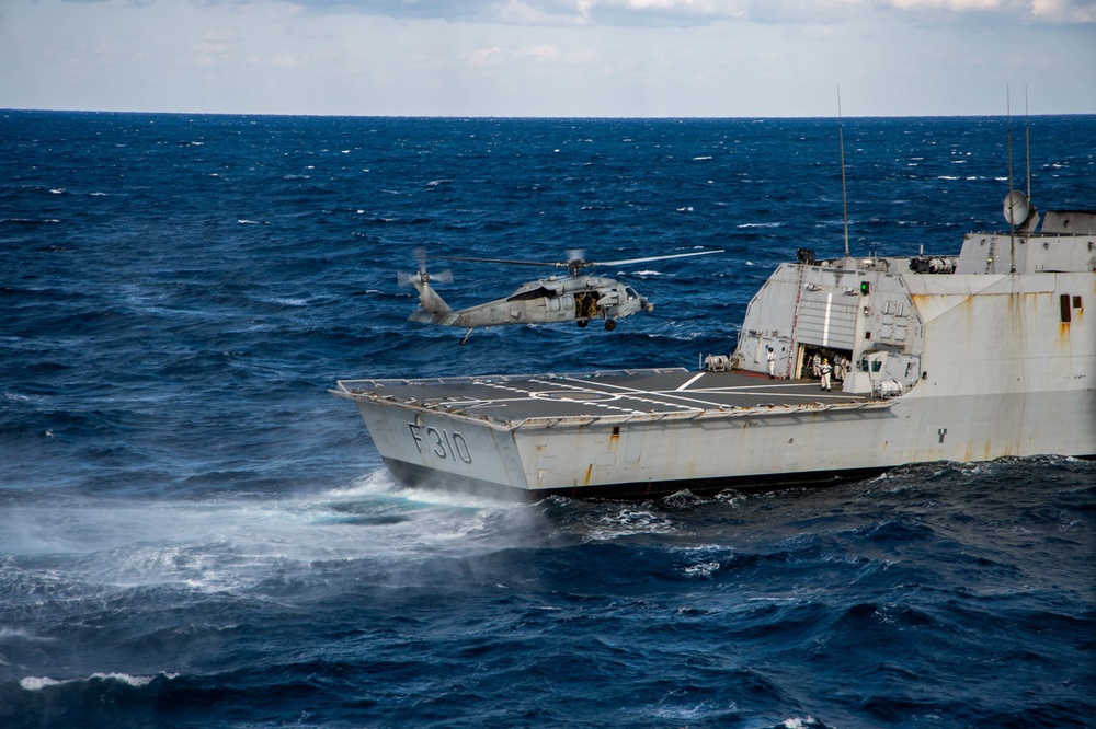 The Harry S. Truman Carrier Strike Group is on a scheduled deployment in the U.S. 6th Fleet area of operations in support of naval operations to maintain maritime stability and security.