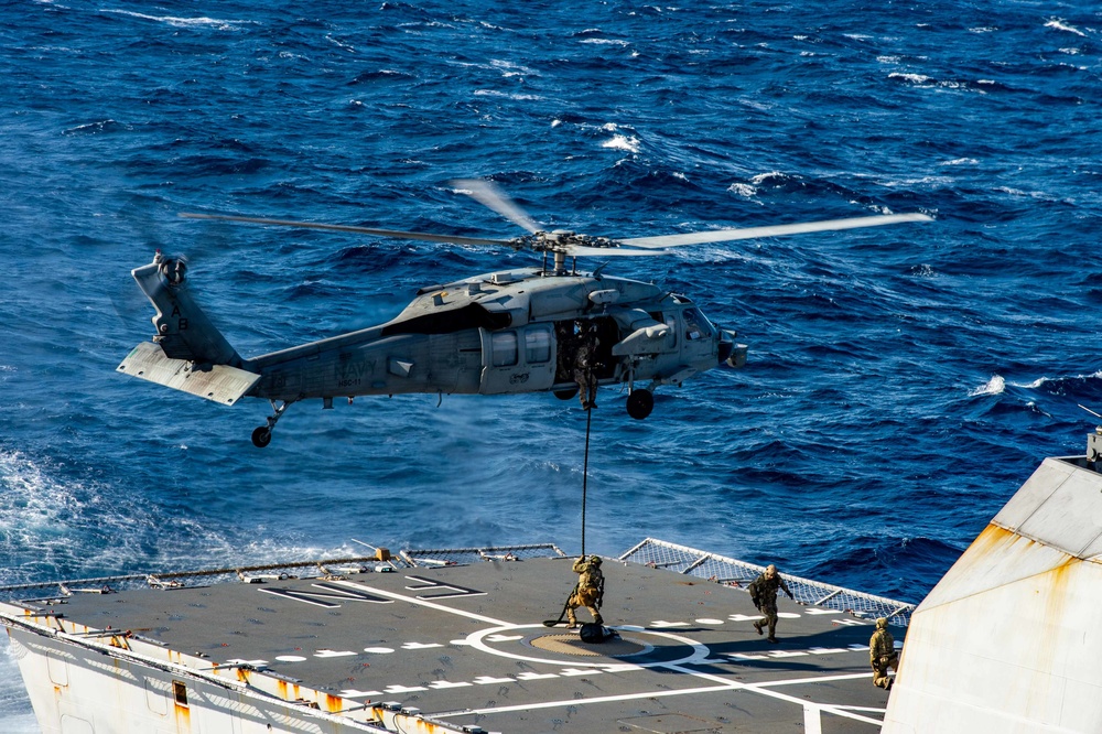 The Harry S. Truman Carrier Strike Group is on a scheduled deployment in the U.S. Sixth Fleet area of operations in support of naval operations to maintain maritime stability and security.