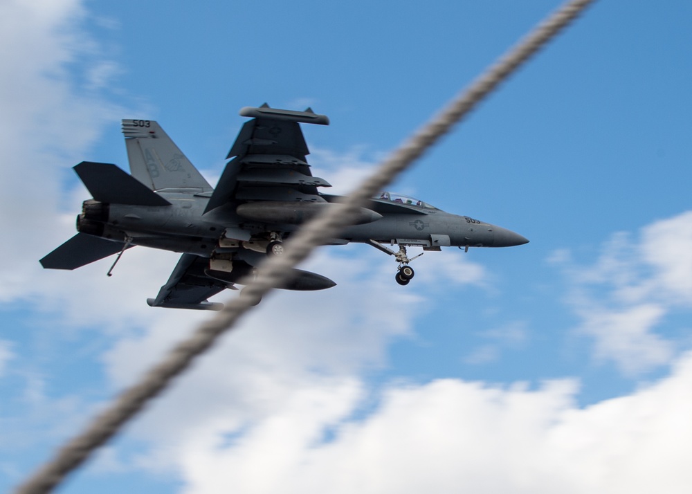 The Harry S. Truman Carrier Strike Group is on a scheduled deployment in the U.S. 6th Fleet area of operations in support of naval operations to maintain maritime stability and security.