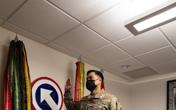 SSG Escobar Reenlistment Ceremony