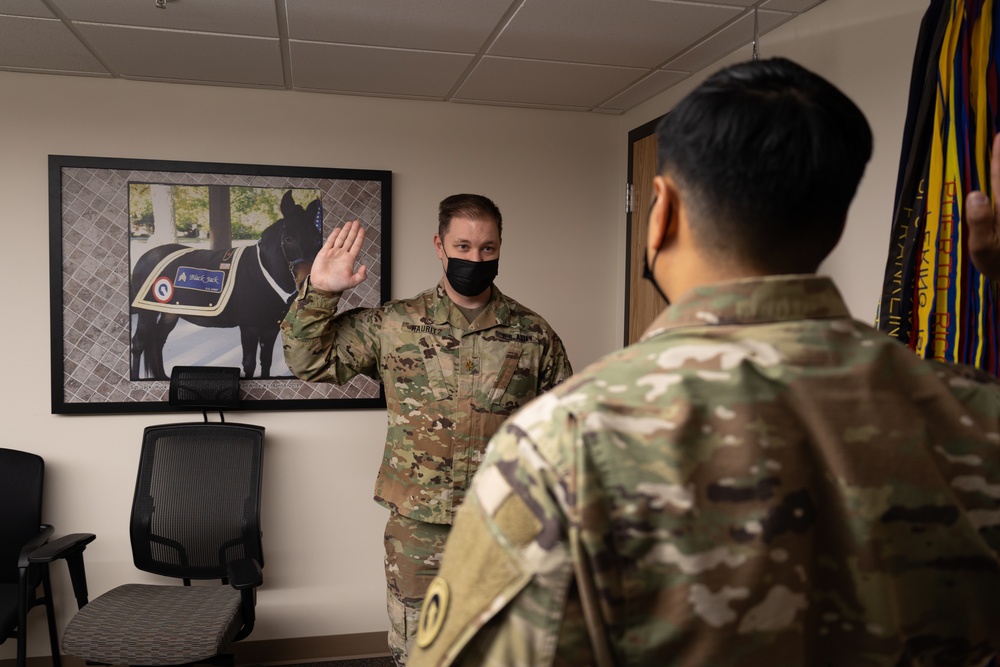 SSG Escobar Reenlistment Ceremony