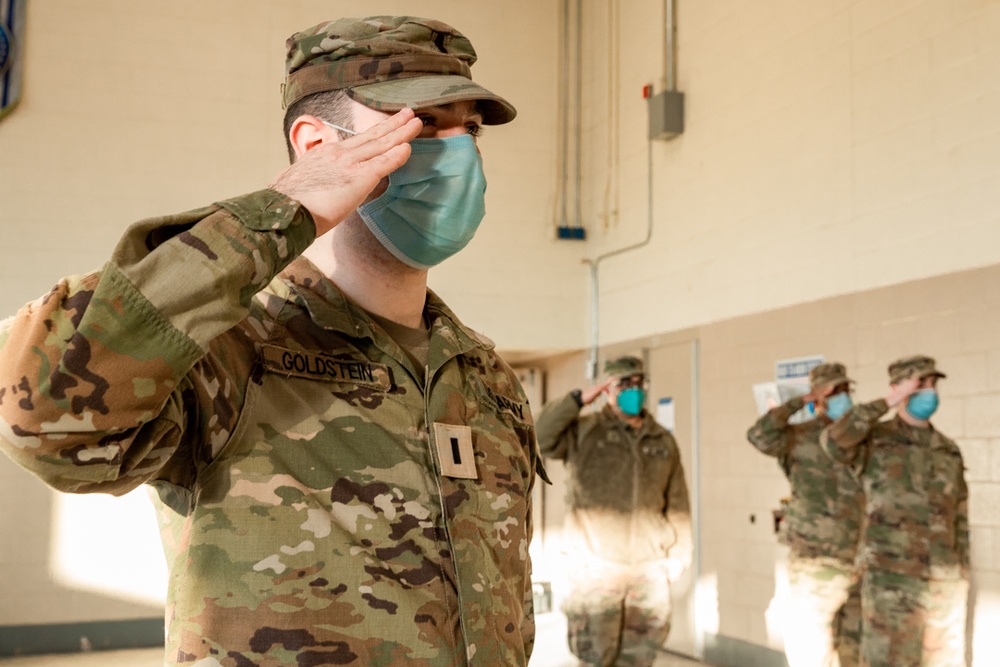 247th Engineer Detachment (Well Drilling) wishes farewell during Change of Responsibility ceremony