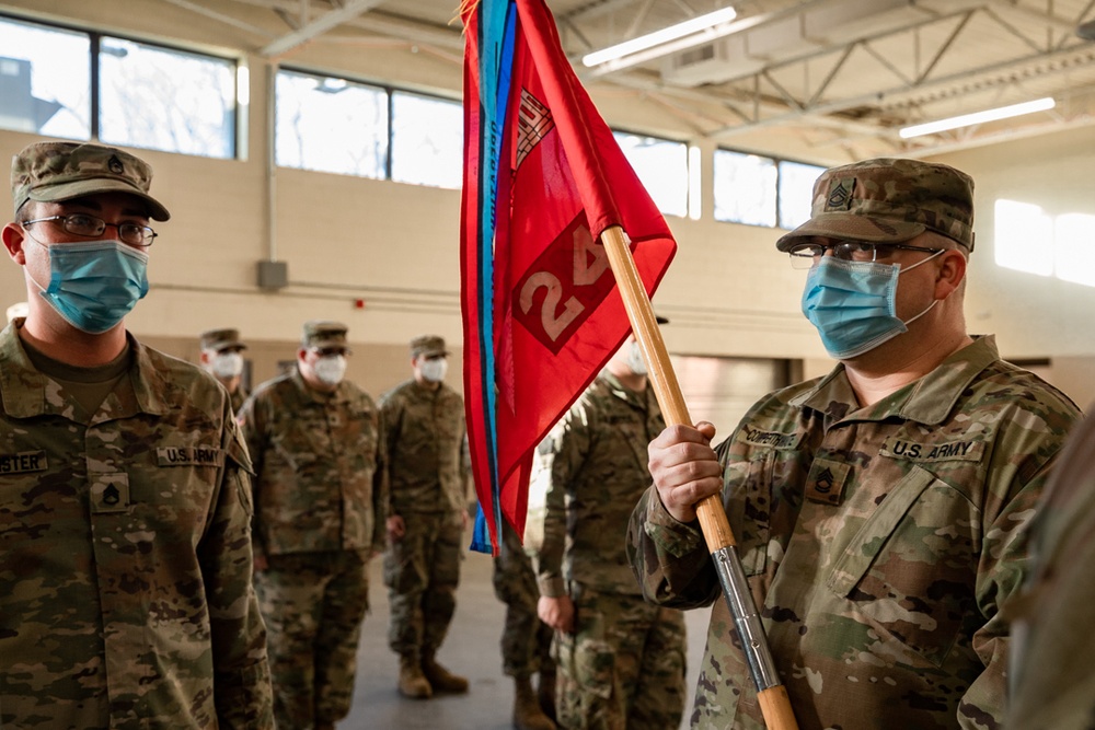 247th Engineer Detachment (Well Drilling) wishes farewell during Change of Responsibility ceremony