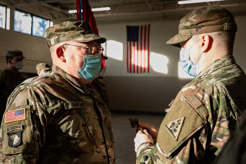247th Engineer Detachment (Well Drilling) wishes farewell during Change of Responsibility ceremony