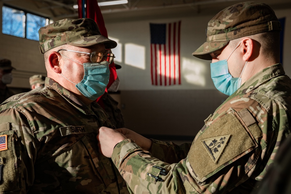 247th Engineer Detachment (Well Drilling) wishes farewell during Change of Responsibility ceremony