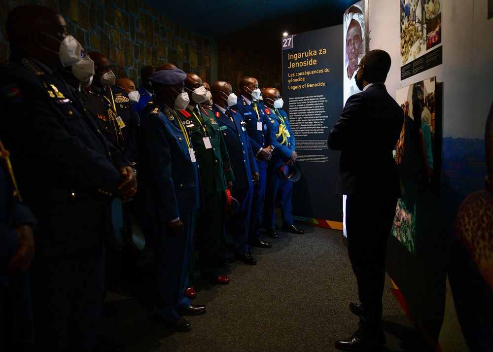 AACS Air Chiefs learn about Rwandan history at Genocide Memorial