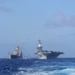 USS Lake Champlain conducts replenishment-at-sea operations in the Philippine Sea