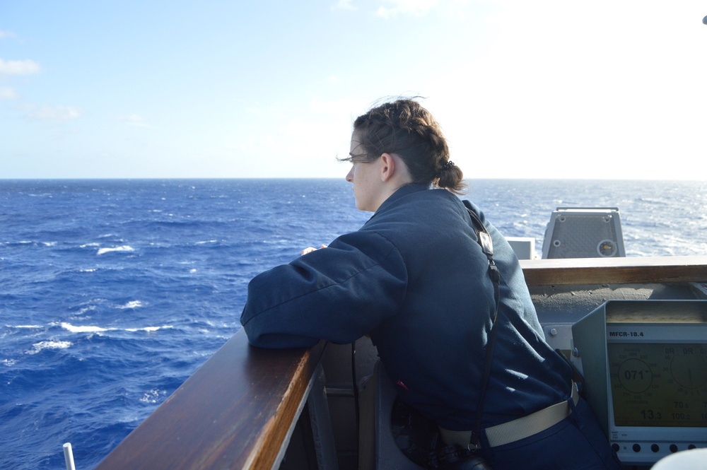 USS Lake Champlain stands the watch in the Philippine Sea