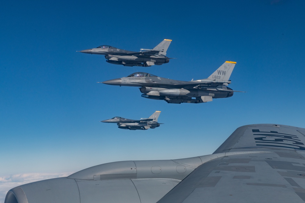 909th ARS refuels fighters in the PACIFIC WEASEL exercise