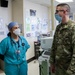 Brig. Gen. Timothy Coakley visits University Hospital in Newark, New Jersey.