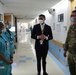 Brig. Gen. Timothy Coakley visits University Hospital in Newark, New Jersey.