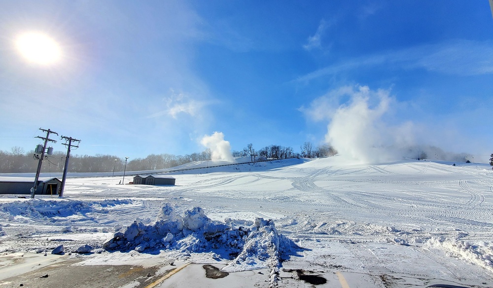 Snowmaking at Fort McCoy's Whitetail Ridge Ski Area