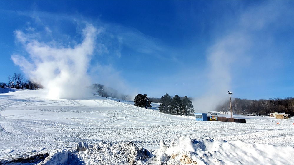 Snowmaking at Fort McCoy's Whitetail Ridge Ski Area