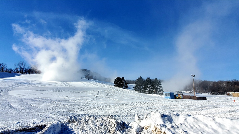 Snowmaking at Fort McCoy's Whitetail Ridge Ski Area
