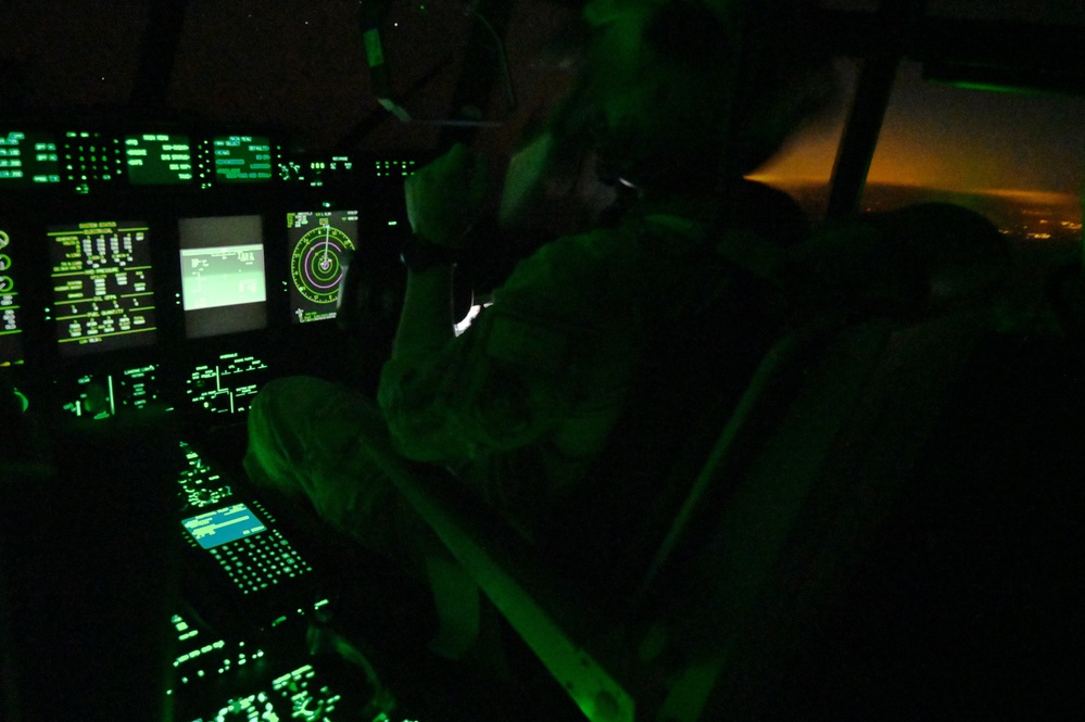 HC-130J Combat King II receives and refuels AOR mission