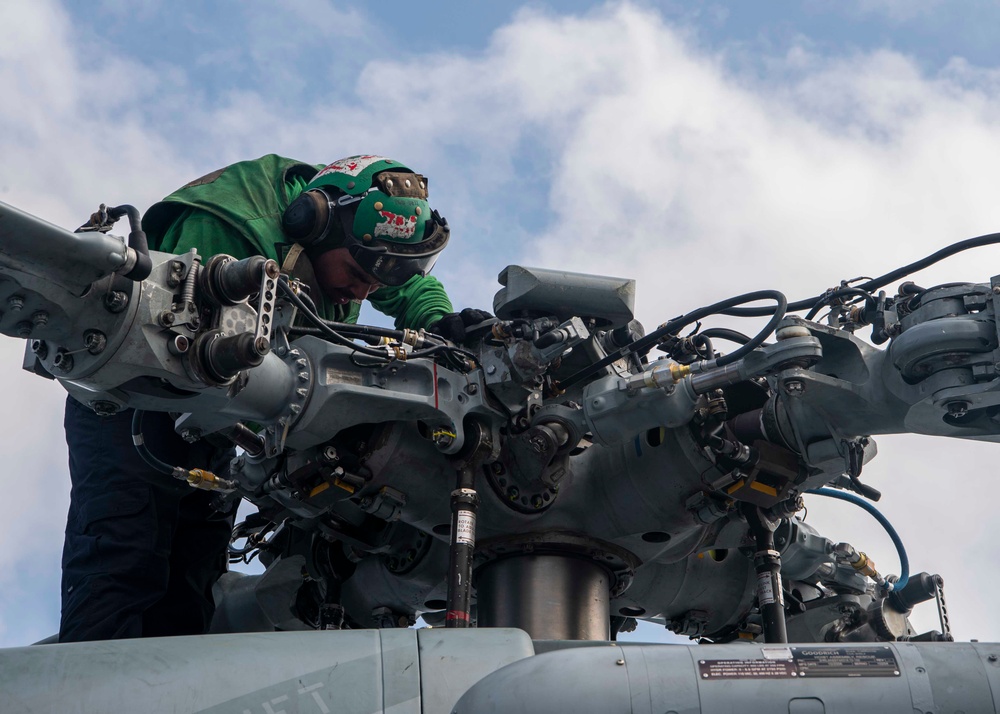Gridley conducts a replenishment-at-sea