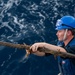 Gridley conducts a replenishment-at-sea