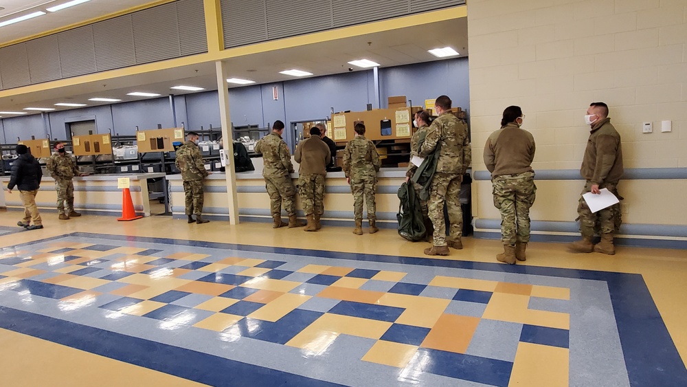 Fort McCoy’s Central Issue Facility supports each CWOC class with ECWCS equipment-issue capability