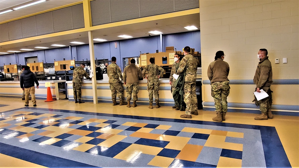 Fort McCoy’s Central Issue Facility supports each CWOC class with ECWCS equipment-issue capability