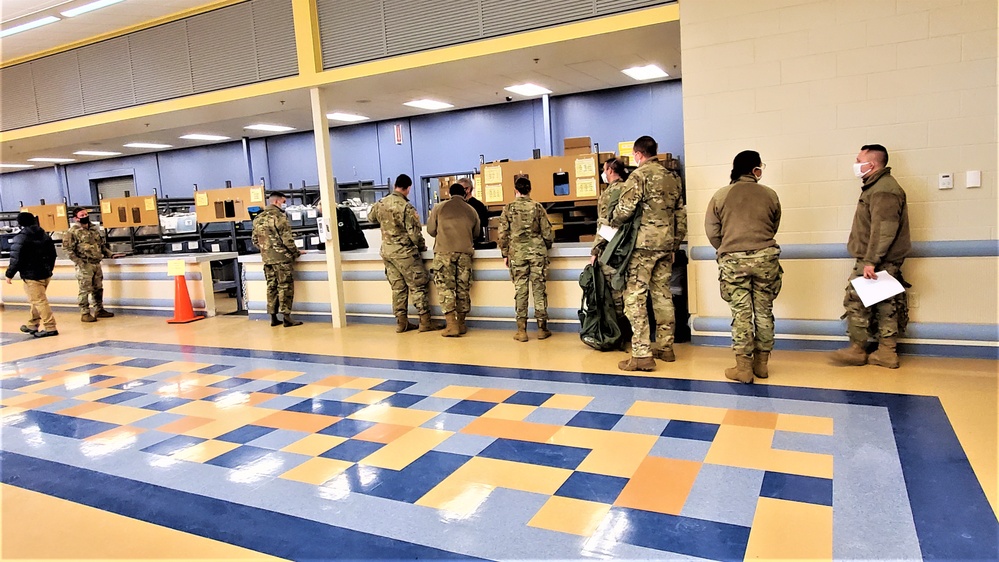 Fort McCoy’s Central Issue Facility supports each CWOC class with ECWCS equipment-issue capability