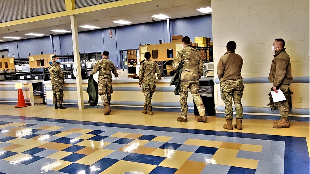 Fort McCoy’s Central Issue Facility supports each CWOC class with ECWCS equipment-issue capability