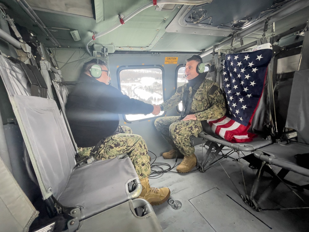 Naval Militia Sailor Reenlists at 600 Feet