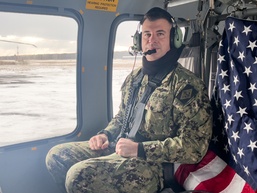 Naval Militia Sailor Reenlists at 600 Feet