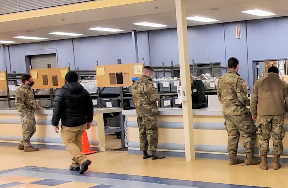 Fort McCoy’s Central Issue Facility supports each CWOC class with ECWCS equipment-issue capability