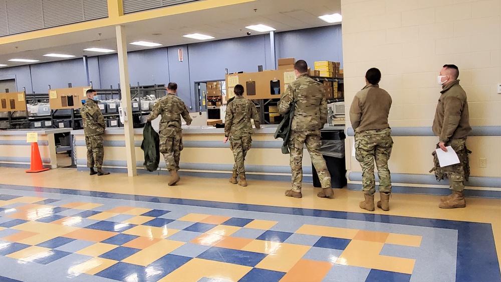 Fort McCoy’s Central Issue Facility supports each CWOC class with ECWCS equipment-issue capability
