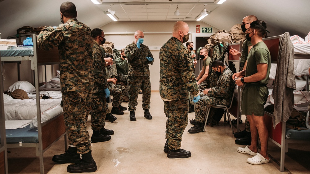 II MEF Gets Tested for COVID-19 Prior to Exercise Cold Response 2022