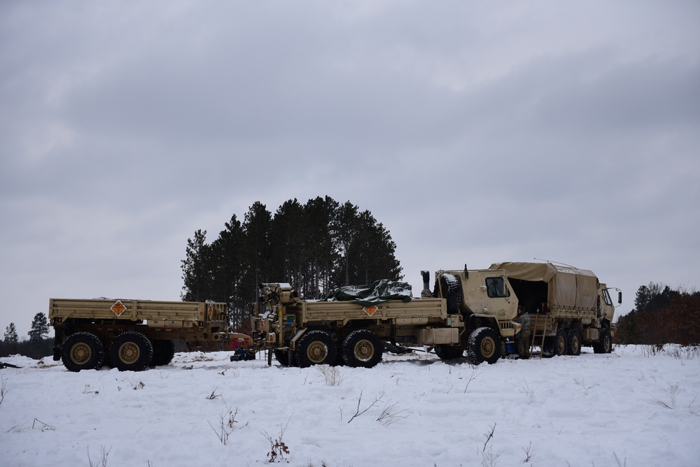 Ammunition staging for artillery in extreme cold weather