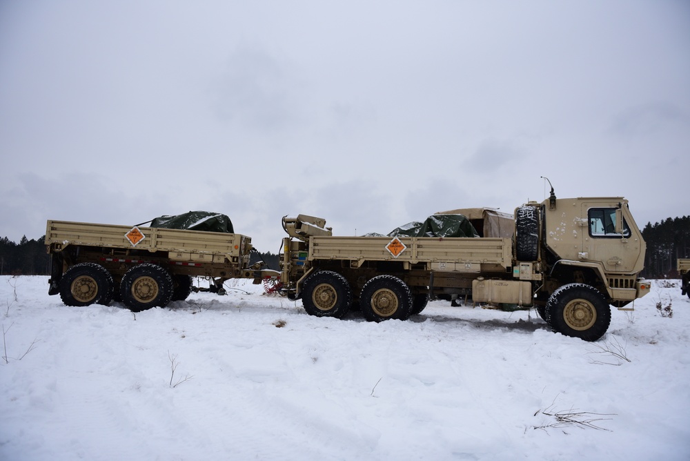 Ammunition staging for artillery in extreme cold weather