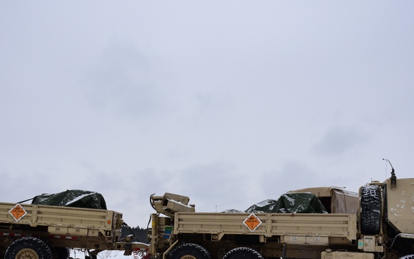 Ammunition staging for artillery in extreme cold weather