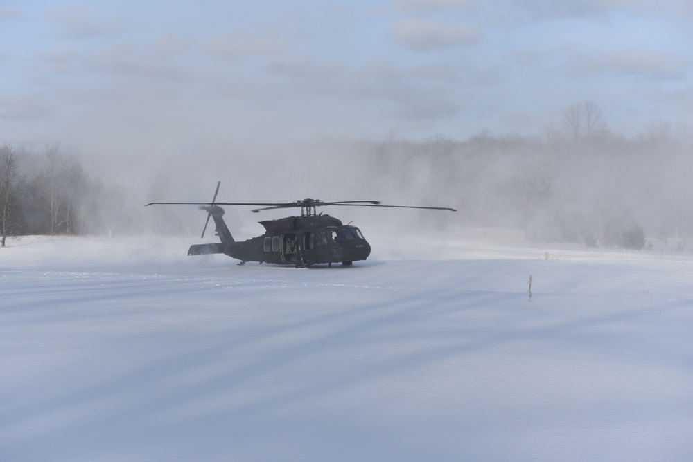 DVIDS - Images - Helicopter blades stir up snow during cold weather ...