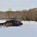 Soldiers receive an airlift home after a cold day