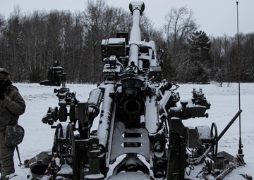 CBRN Field Artillery in the snow