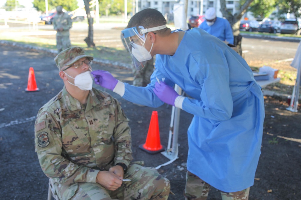 JTF-PR opens testing facilities in support to the Department of Health (DoH).