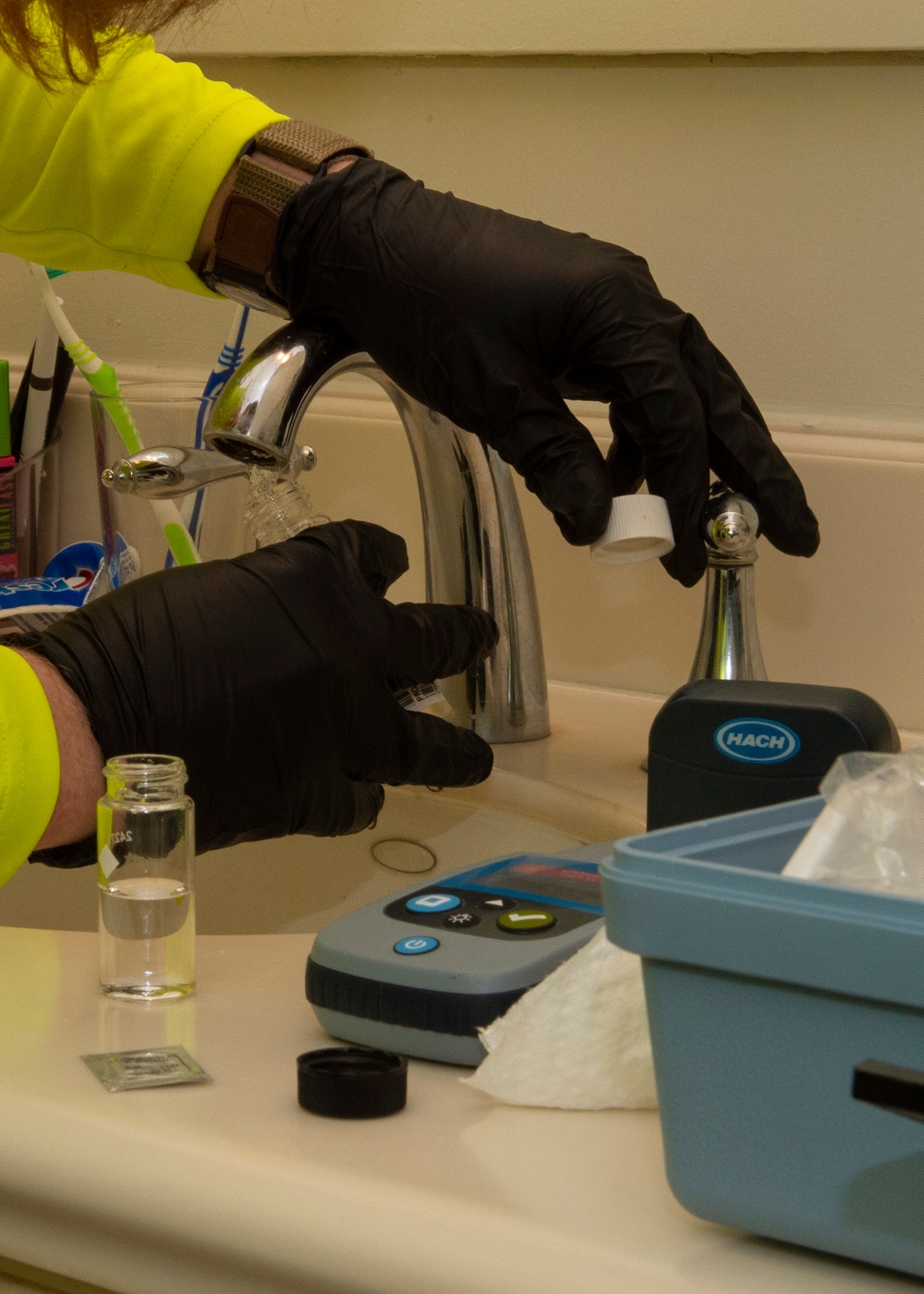 NAVFAC Contractors Collect Water Samples at Hospital Point