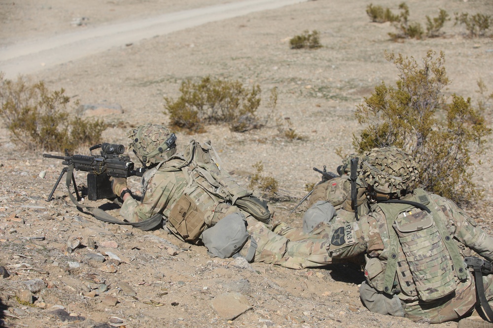 Bayonet Soldiers conduct training at NTC