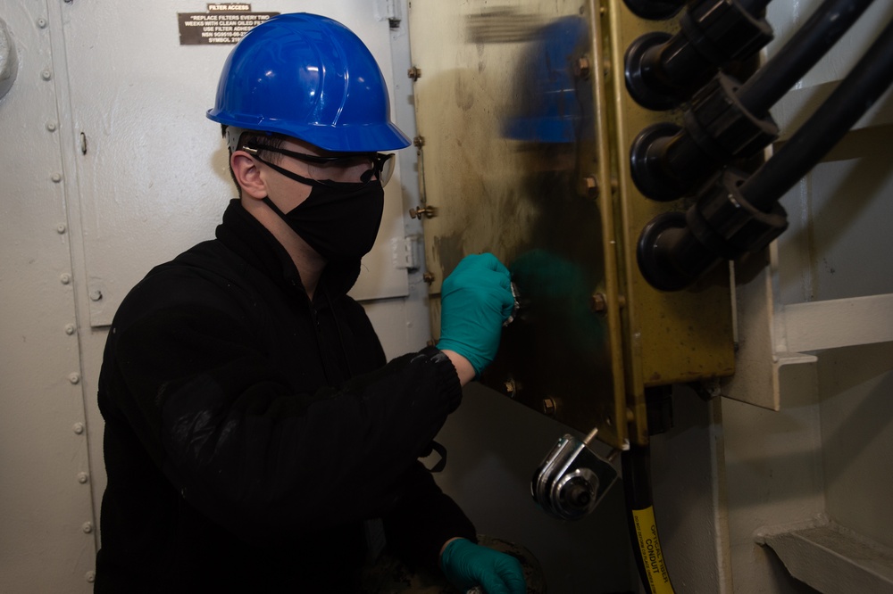 USS Ronald Reagan (CVN 76) Electrical Box Polishing