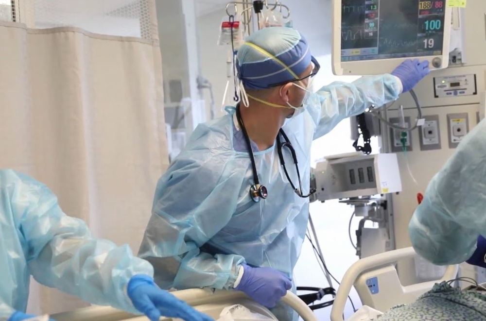 U.S. Air Force medical team joins Cleveland Clinic hospital staff’s fight against COVID in Cleveland, Ohio.