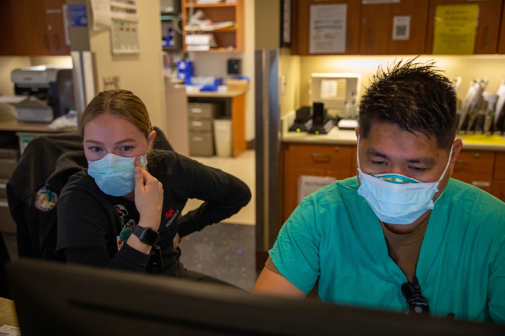 Navy Sailors Work Hand in Hand with Civilian Healthcare Employees