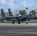 Kadena F-15s  arrive in Guam for Cope North 22