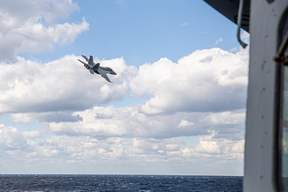 Neptune Strike 2022 highlights the natural evolution of NATO’s ability to integrate the high-end maritime warfare capabilities of a carrier strike group to support the defense of the Alliance.