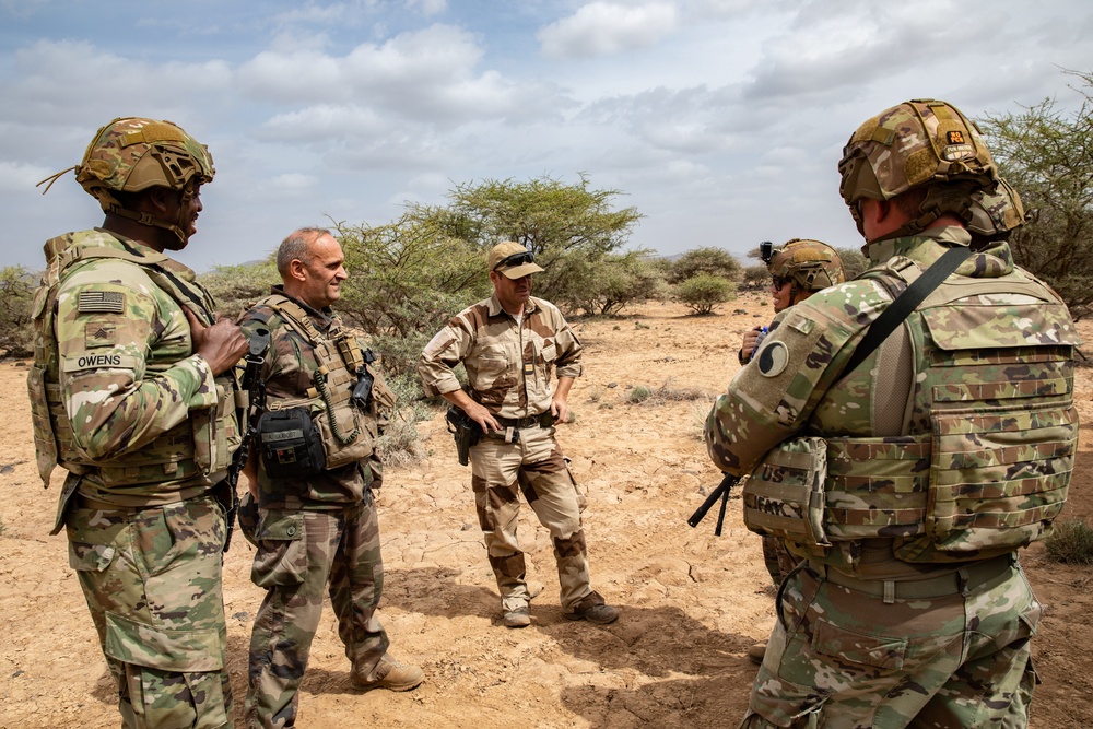 French, U.S. Soldiers meet in Grand Bara Desert