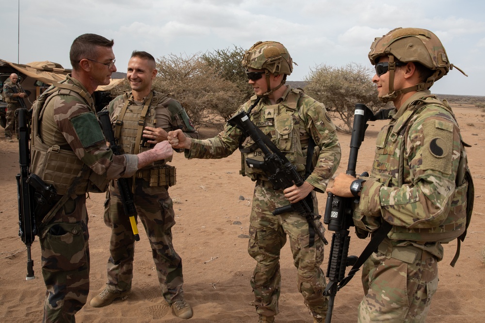 French, U.S. Soldiers meet in Grand Bara Desert